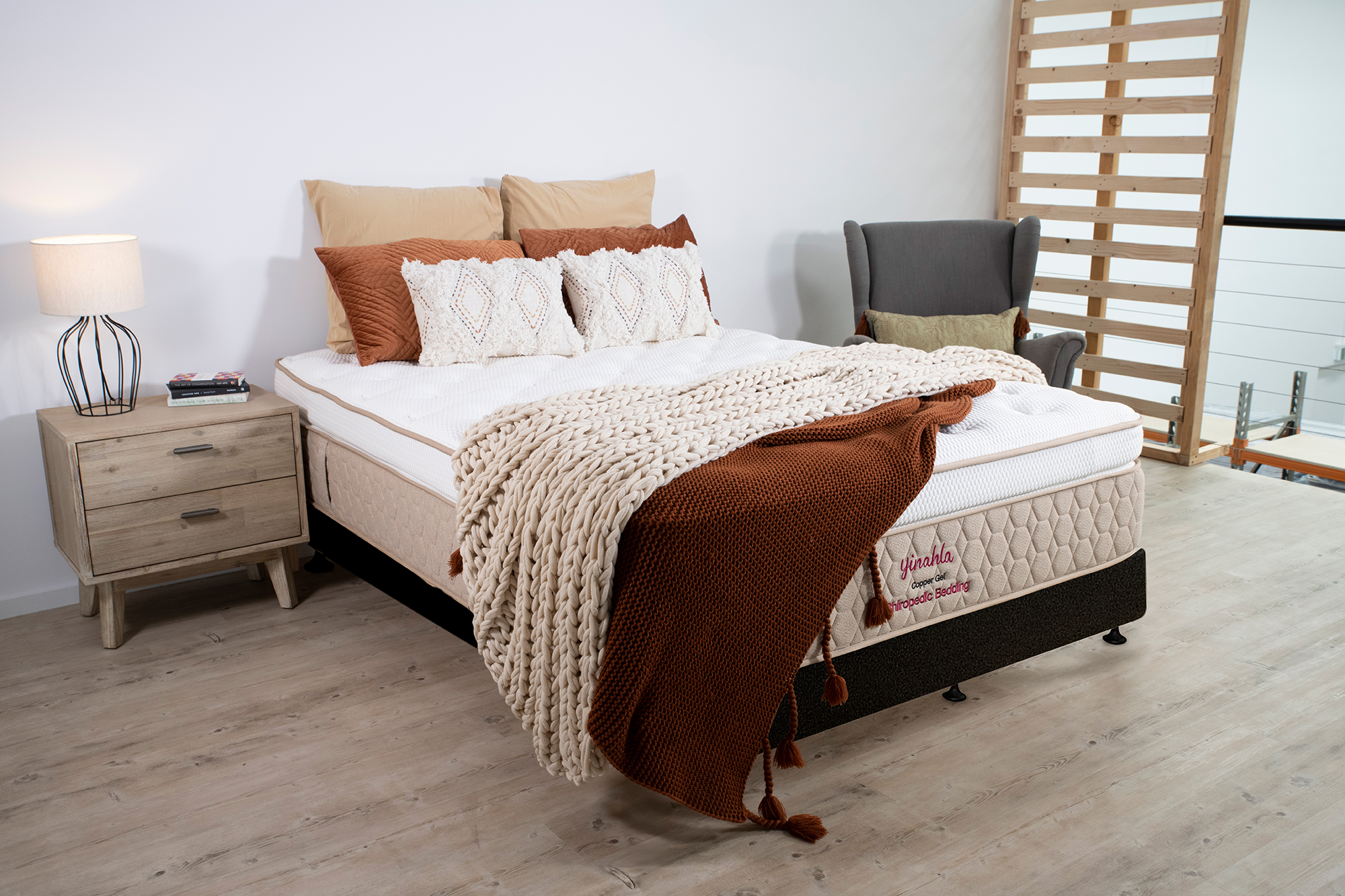 Yinahla Copper Gel Mattress & Bed Base Ensemble
