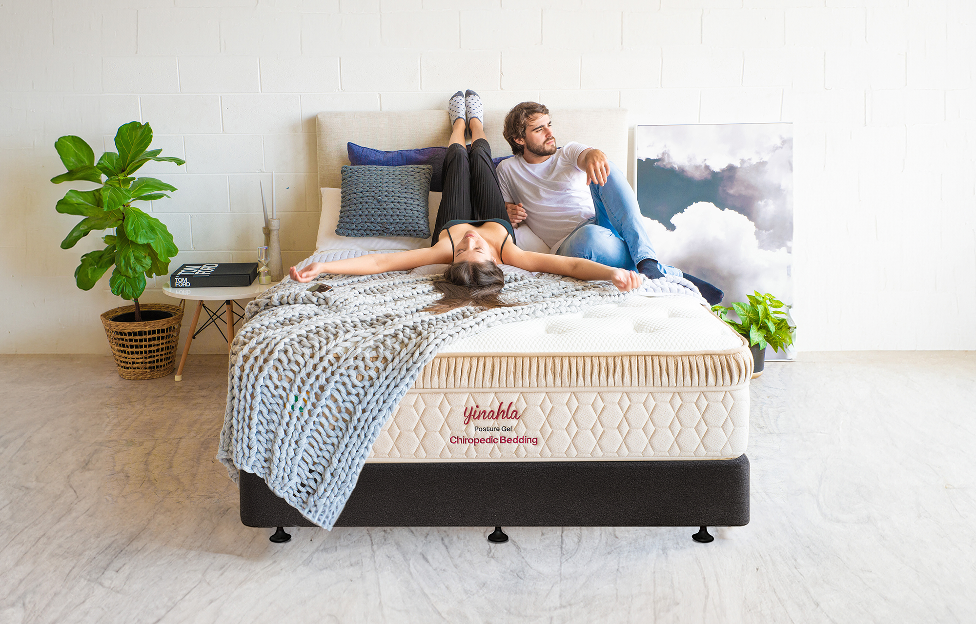 Yinahla Posture Cloud Gel Mattress & Bed Base Ensemble